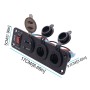 DC 12V 3 Position Switch Panel Circuit Breaker with Digital Voltmeter / Dual USB Power Charger Adapter / Cigarette Lighter Socket