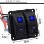 5PIN DC 12V / 24V Circuit Breakers Button Toggle Switch Panel with LED Indicator for Car RV Marine Boat(Blue Light)