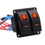 5PIN DC 12V / 24V Circuit Breakers Button Toggle Switch Panel with LED Indicator for Car RV Marine Boat(Red Light)