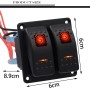 5PIN DC 12V / 24V Circuit Breakers Button Toggle Switch Panel with LED Indicator for Car RV Marine Boat(Red Light)