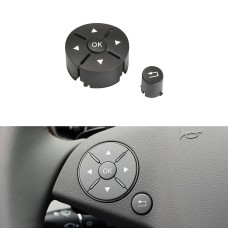 Car Left Side Steering Wheel Switch Buttons Panel for Mercedes-Benz W204 2007-2014, Left Driving(Black)