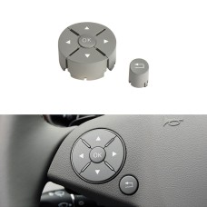 Car Left Side Steering Wheel Switch Buttons Panel for Mercedes-Benz W204 2007-2014, Left Driving(Grey)