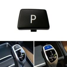 Car Gear Lever Auto Parking Button Letter P Cap for BMW 5 Series 2002-2010, Left Driving(Black)