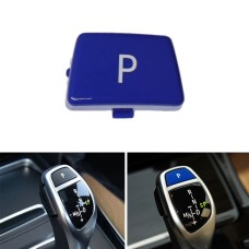 Car Gear Lever Auto Parking Button Letter P Cap for BMW 5 Series 2002-2010, Left Driving(Blue)