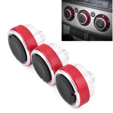 3 PCS Air Conditioning Control Panel Knob Button Switch for Ford Focus (Red)