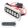 Yacht / RV Modified 6-position Button 12V 20A IP66 Carbon Fiber Panel Switch (Blue Light)