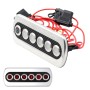 Yacht / RV Modified 6-position Button 12V 20A IP66 Carbon Fiber Panel Switch (Red Light)