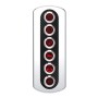 Yacht / RV Modified 6-position Button 12V 20A IP66 Carbon Fiber Panel Switch (Red Light)