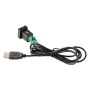 Car Center Console CD Reserved Position Modified 2.6x2.3cm USB Interface Conversion Cable Wiring Harness for Volkswagen / Audi / Skoda, Cable Length: 1m