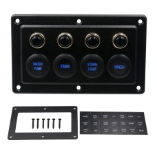 CS-976A1 12-24V 4 Way Switches Single Touch Switch Panel for Car RV Boat Yacht