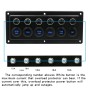 CS-976A2 12-24V 6 Way Switches Single Touch Switch Panel for Car RV Boat Yacht