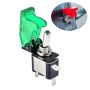 Flip Cover Nitrous Arming Switch with Green LED Indicator (Vehicle DIY), Green