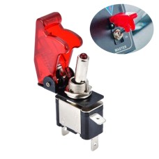 Flip Cover Nitrous Arming Switch with Red LED Indicator (Vehicle DIY), Red