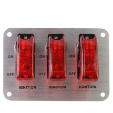 Flip-up Start Ignition Switch Panel and Accessories for Racing Sport (DC 12V)