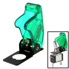 4x DIY Transparent Green Safety Flip Cover for Toggle Switch (4pcs in one packaging, the price is for 4pcs)