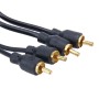 2 PCS 17 FT Copper Double Shield RCA OFC Cable