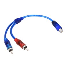 Автомобильное AV Audio Video от 1 до 2 мужских алюминиевых удлинительных кабелей Жгут проводки, длина кабеля: 26 см.