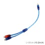 Car AV Audio Video 2 Female to 1 Male Aluminum Extension Cable Wiring Harness, Cable Length: 26cm