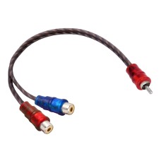 Автомобильное AV Audio Video 2 Женского до 1 мужского удлинительного кабеля жгут кабеля, длина кабеля: 26 см.