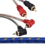 4.5m Car Auto Weaver Audio Stereo Cable OFC 2RCA to 2RCA Jack Audio Cable Male to Male RCA Aux Cable