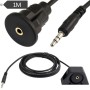1 млн. Транспортное средство приборной панели приборной панели монтажного крепления 3,5 мм 1/8 Aux Audio Adension Kit Cable (Black)