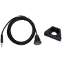 1m Car Truck Dashboard Flush Mount 3.5mm 1/8 AUX Audio Jack Extension Cable Kit(Black)