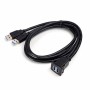 2m ABS Shell Flush Mount USB 3.0 Dock Car Ship Motorcycle Dashboard Panel Male to Female Data Waterproof Extension Cord(Black)