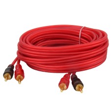 4.5m PVC + Copper Wire OFC 2RCA Male to 2RCA Male Gold-Plated Car Audio Video AV Cable for DVD / TV(Red)