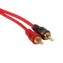 4.5m PVC + Copper Wire OFC 2RCA Male to 2RCA Male Gold-Plated Car Audio Video AV Cable for DVD / TV(Red)