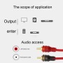 4.5m PVC + Copper Wire OFC 2RCA Male to 2RCA Male Gold-Plated Car Audio Video AV Cable for DVD / TV(Red)