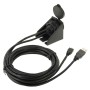 USB 2.0 и Micro HDMI (Type-D) Мужчина до USB 2.0 и HDMI (тип-А) Женский кабель адаптера с монтированием промывки автомобиля, длина: 2M