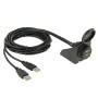 2 USB 2,0 мужского и женского удлинительного кабеля с монтированием промывки автомобиля, длина: 2M