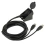 2 USB 2,0 мужского и женского удлинительного кабеля с монтированием промывки автомобиля, длина: 2M