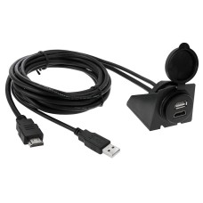 USB 2.0 и HDMI (тип-А) Удлиняющий кабель мужского до женского, длина: 2M