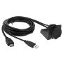 USB 2.0 & HDMI (Type-A) Male to Female Extension Cable, Length: 2m