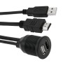 USB 2.0 & HDMI (Type-A) Male to Female Extension Cable, Length: 2m