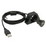 USB 2.0 Male to Female Extension Cable with Car Flush Mount, Length: 2m