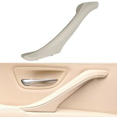 Кожаная кожа левая сторона внутренняя дверная ручка сборка 51417225854 для BMW 5 серии F10 / F18 2011-2017 (кремово-белый)