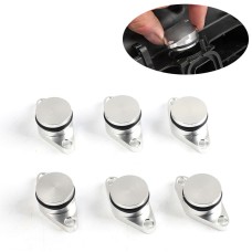 6 PCS 33mm Swirl Flap Flaps Delete Removal Blanks Plugs for BMW  M57 (6-cylinder)(Silver)