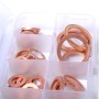 80 PCS O Shape Solid Copper Crush Washers Assorted Oil Seal Flat Ring Kit for Car / Boat  / Generators