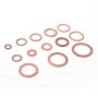 150 PCS O Shape Solid Copper Crush Washers Assorted Oil Seal Flat Ring Kit for Car / Boat  / Generators