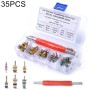 35 PCS CAR R134A COUNEST COUNEST COMER ASSORTMENT с инструментом для удаления для Buick / Citroen / Jetta