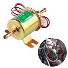 HEP-02A Universal Car 12V Fuel Pump Inline Low Pressure Electric Fuel Pump (Gold)