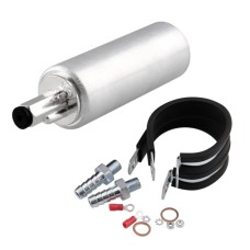 Car GSL392 Fuel Pump Inline High Pressure 255LPH Performance with Kit(Silver)