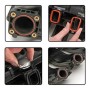 4x22mm Car Swirl Flap Air Intake Aluminum Gasket Remove Repair Kit(Black)