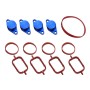 4x22mm Car Swirl Flap Air Intake Aluminum Gasket Remove Repair Kit(Blue)