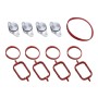 4x22mm Car Swirl Flap Air Intake Aluminum Gasket Remove Repair Kit(Silver)