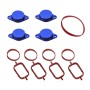 4x33mm Car Swirl Flap Air Intake Aluminum Gasket Remove Repair Kit(Blue)