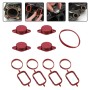 4x33mm Car Swirl Flap Air Intake Aluminum Gasket Remove Repair Kit(Red)