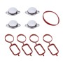 4x33mm Car Swirl Flap Air Intake Aluminum Gasket Remove Repair Kit(Silver)